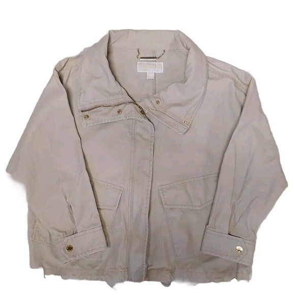 Michael by Michael Kors Women's Khaki Utility Jacket Size Medium Euc - Picture 1 of 12